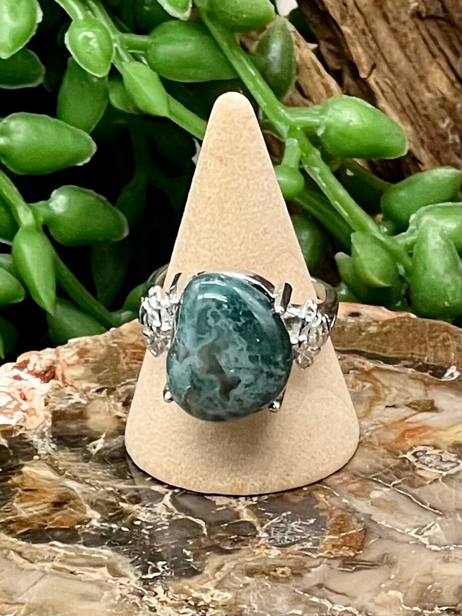 Moss Agate Ring