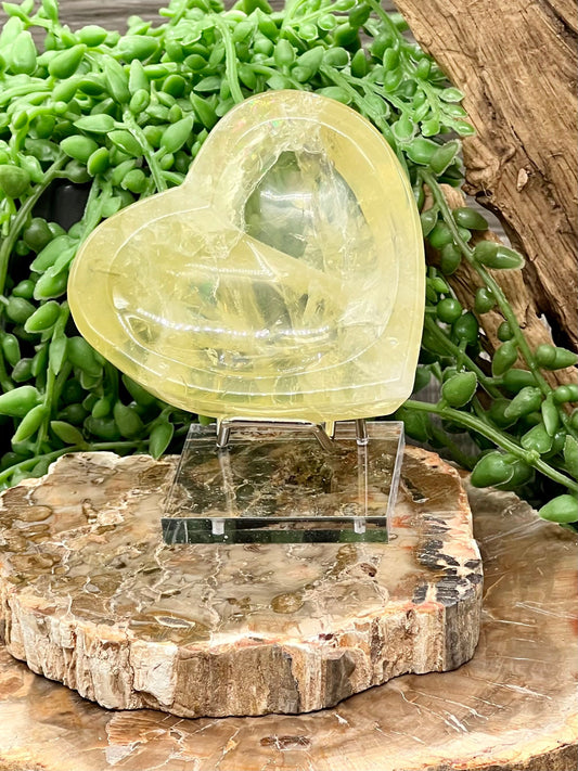 Yellow Fluorite Heart Bowl