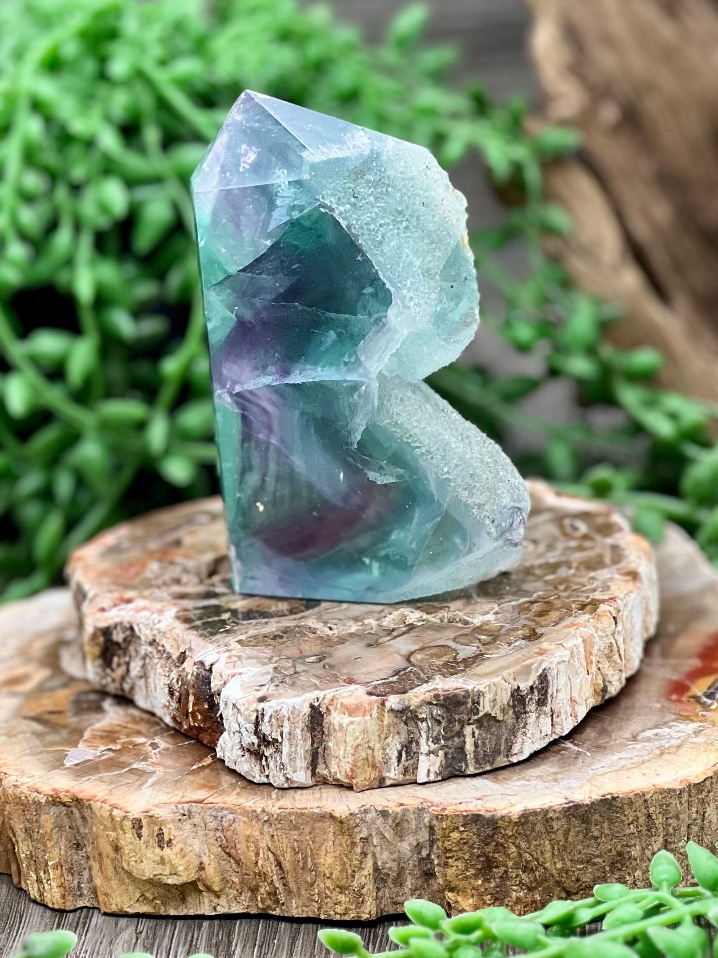 Sugar Rainbow Fluorite Freeform