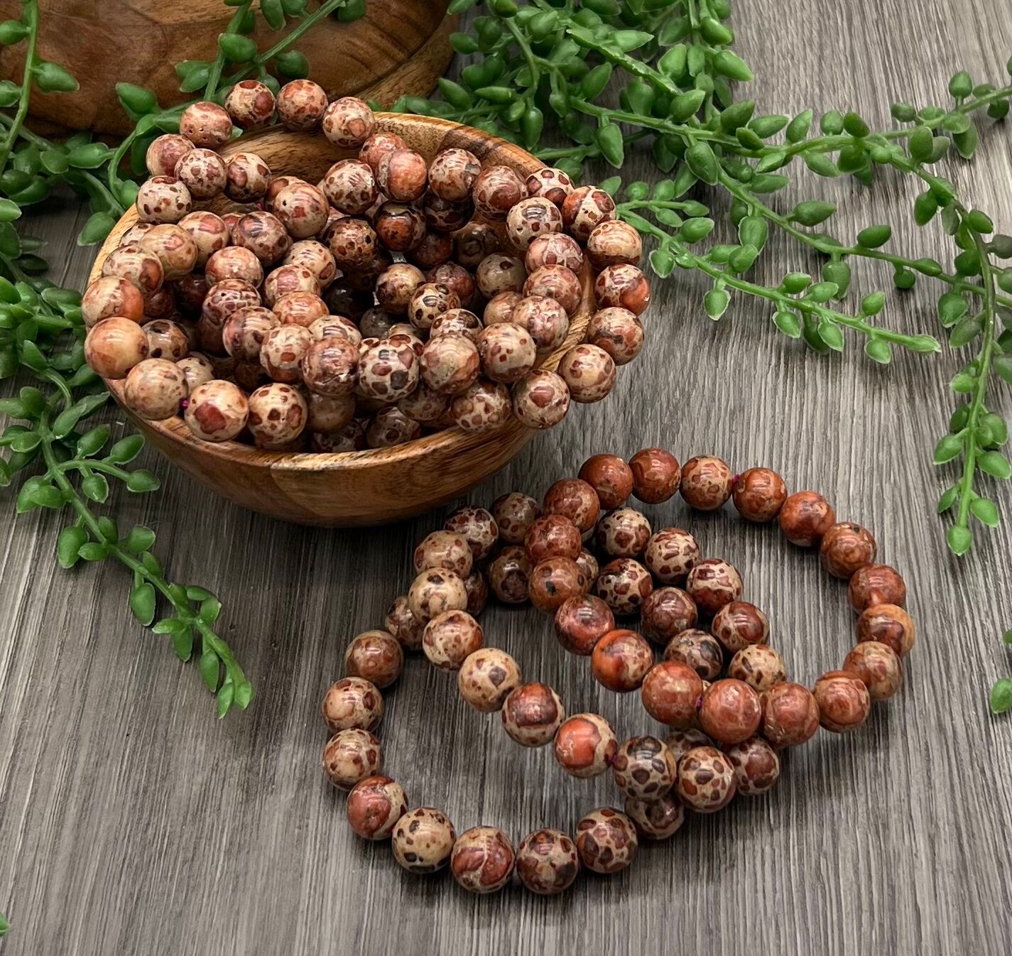 Leopard Print Jasper Bracelet