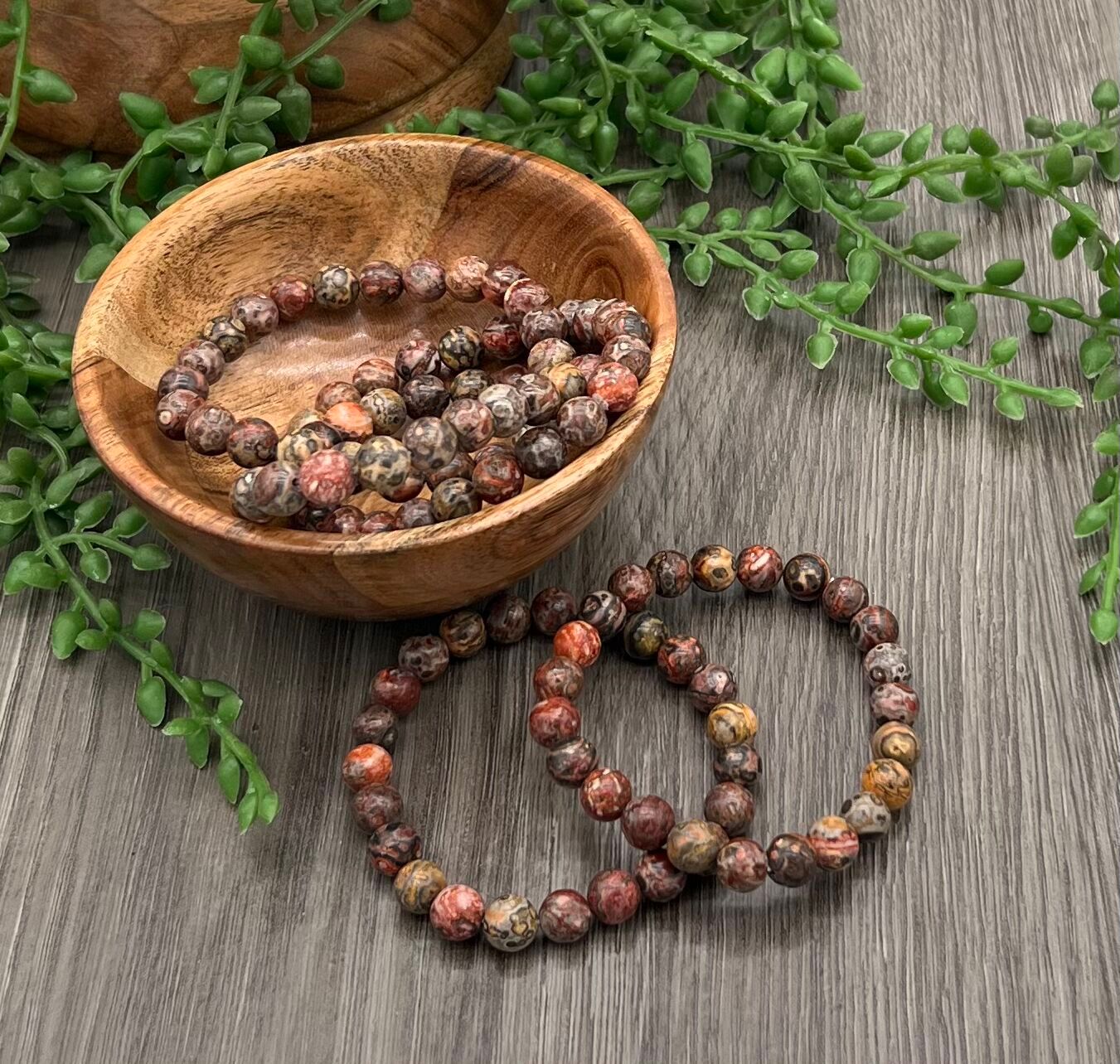 Leopard Print Jasper Bracelet