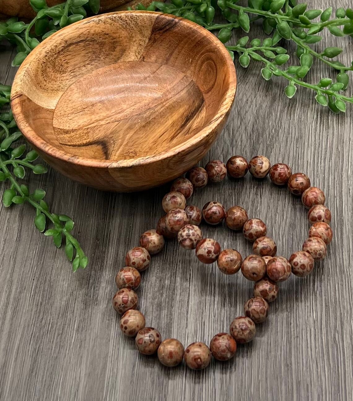 Leopard Print Jasper Bracelet