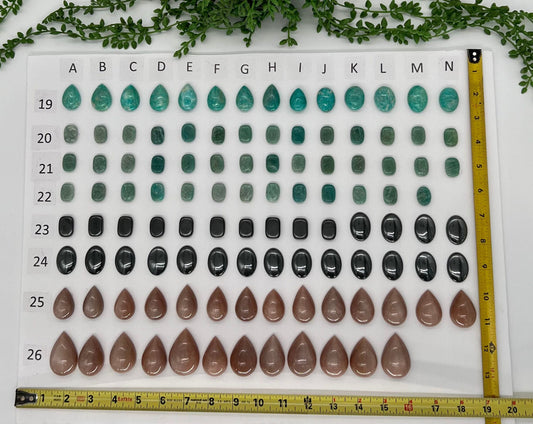 Natural Stone Cabochon  (Board 4, Row 19-26)