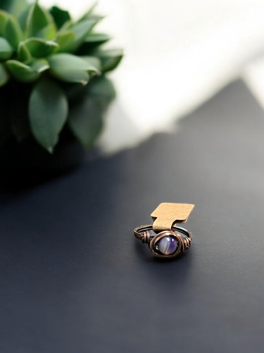 Dream Amethyst in Antique Copper Ring