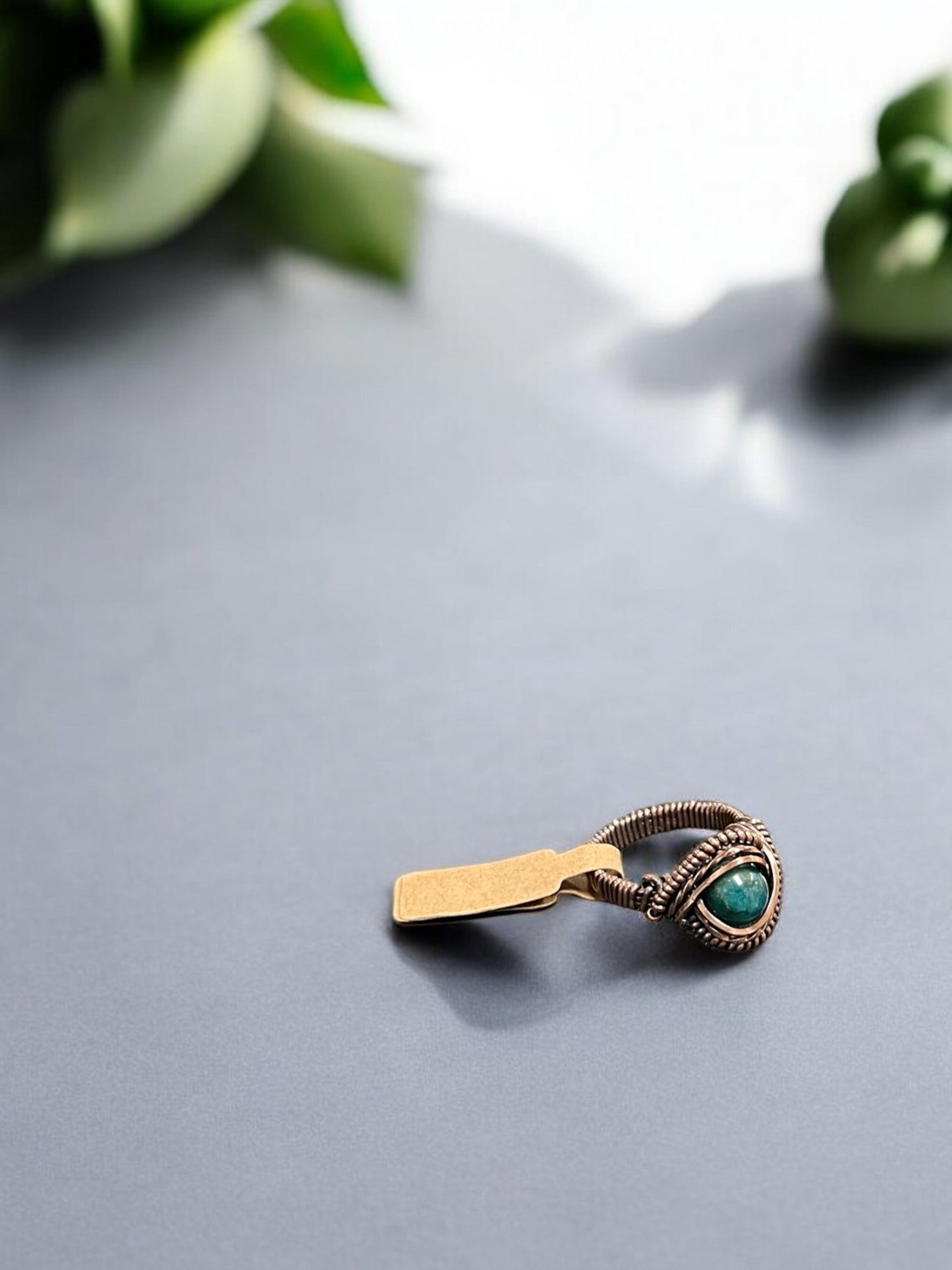 Blue Appetite in Antique Copper Ring