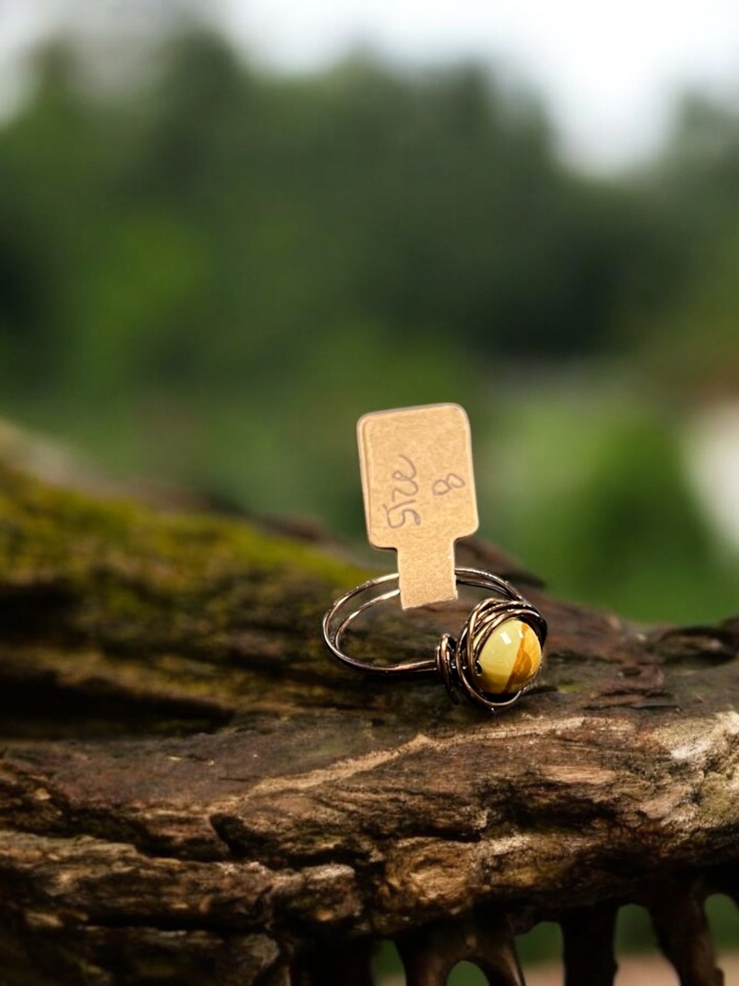 Polychrome Jasper in Antique Copper Ring