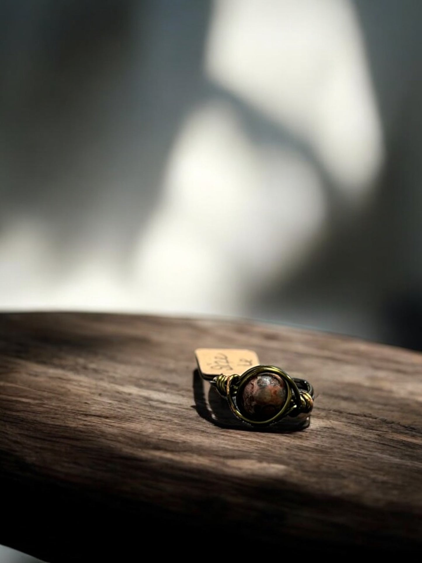 Jasper in Antique Copper Ring