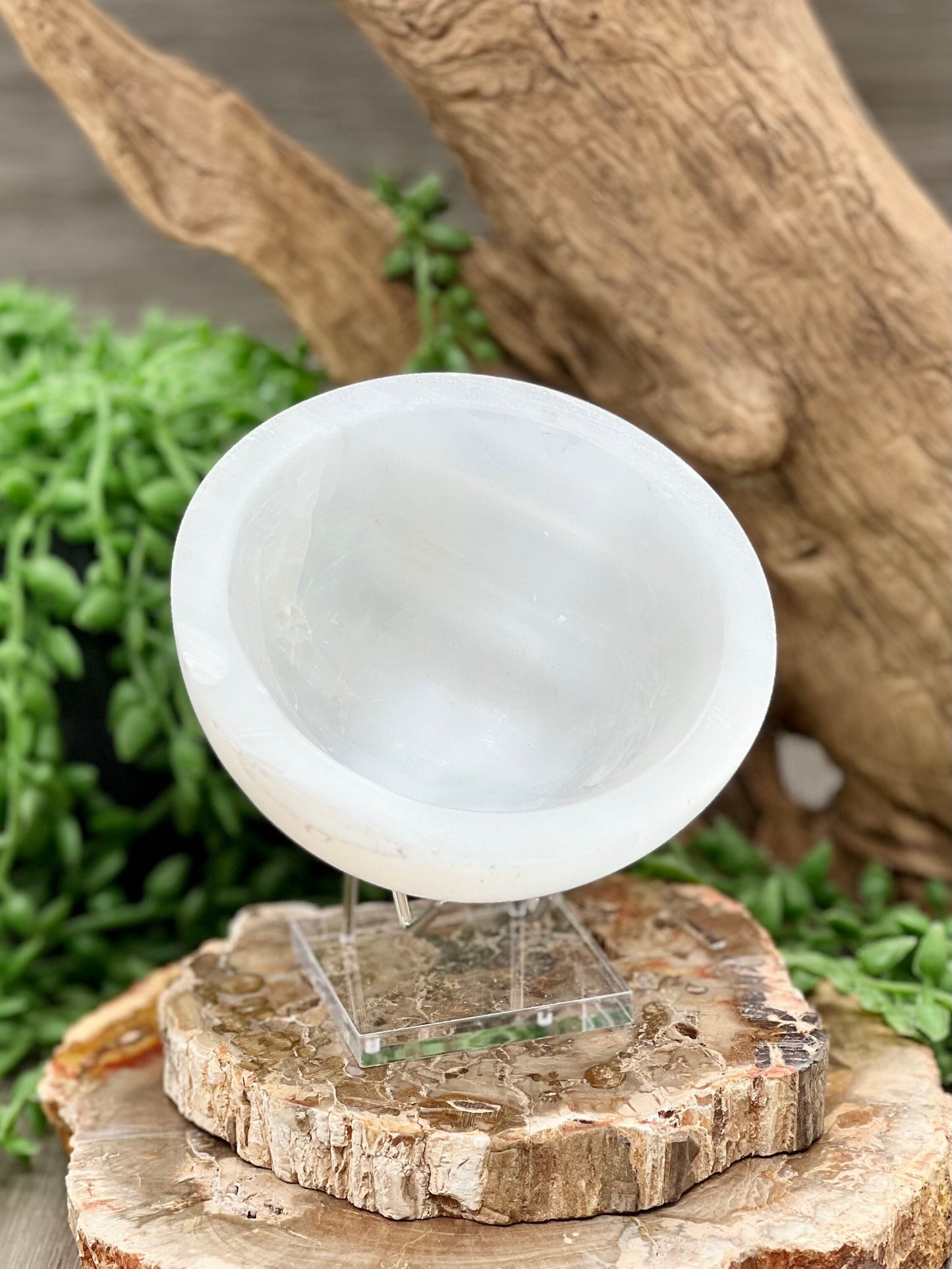 Selenite Round Bowl