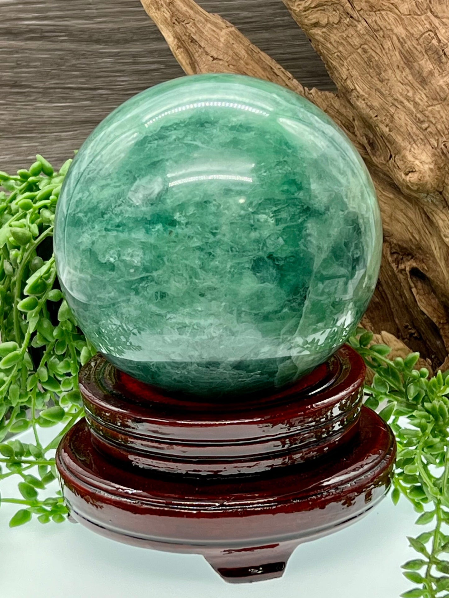 Green Fluorite Sphere