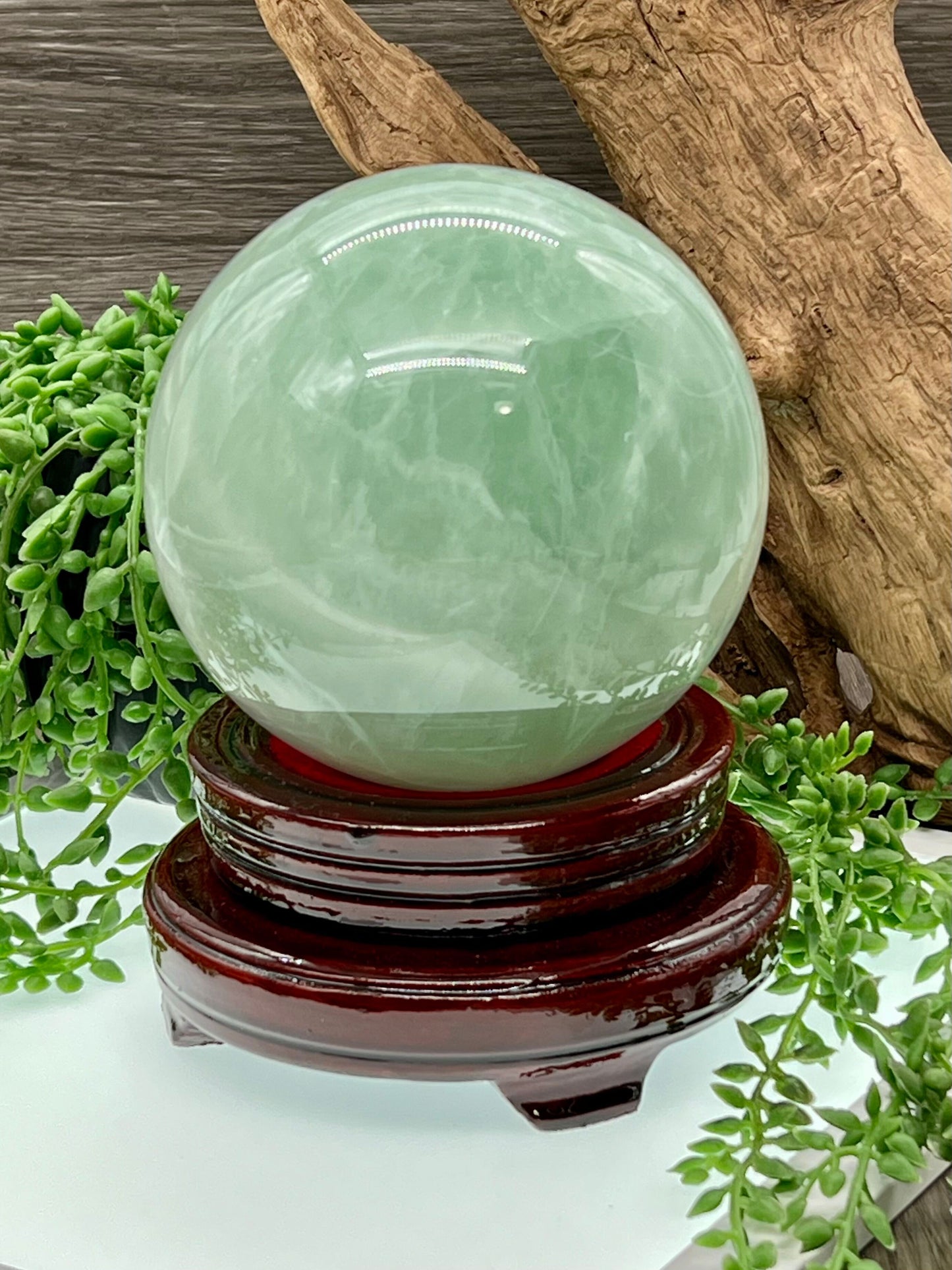 Green Fluorite Sphere