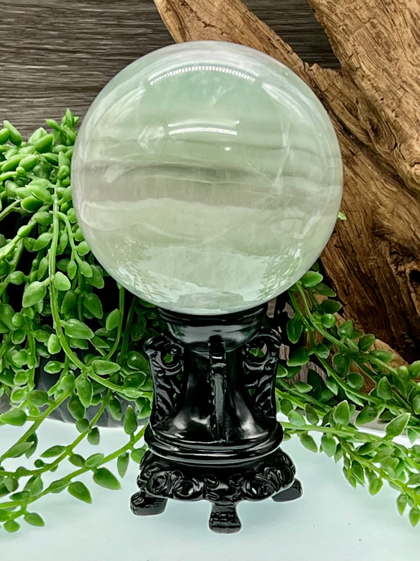 Green Fluorite Sphere