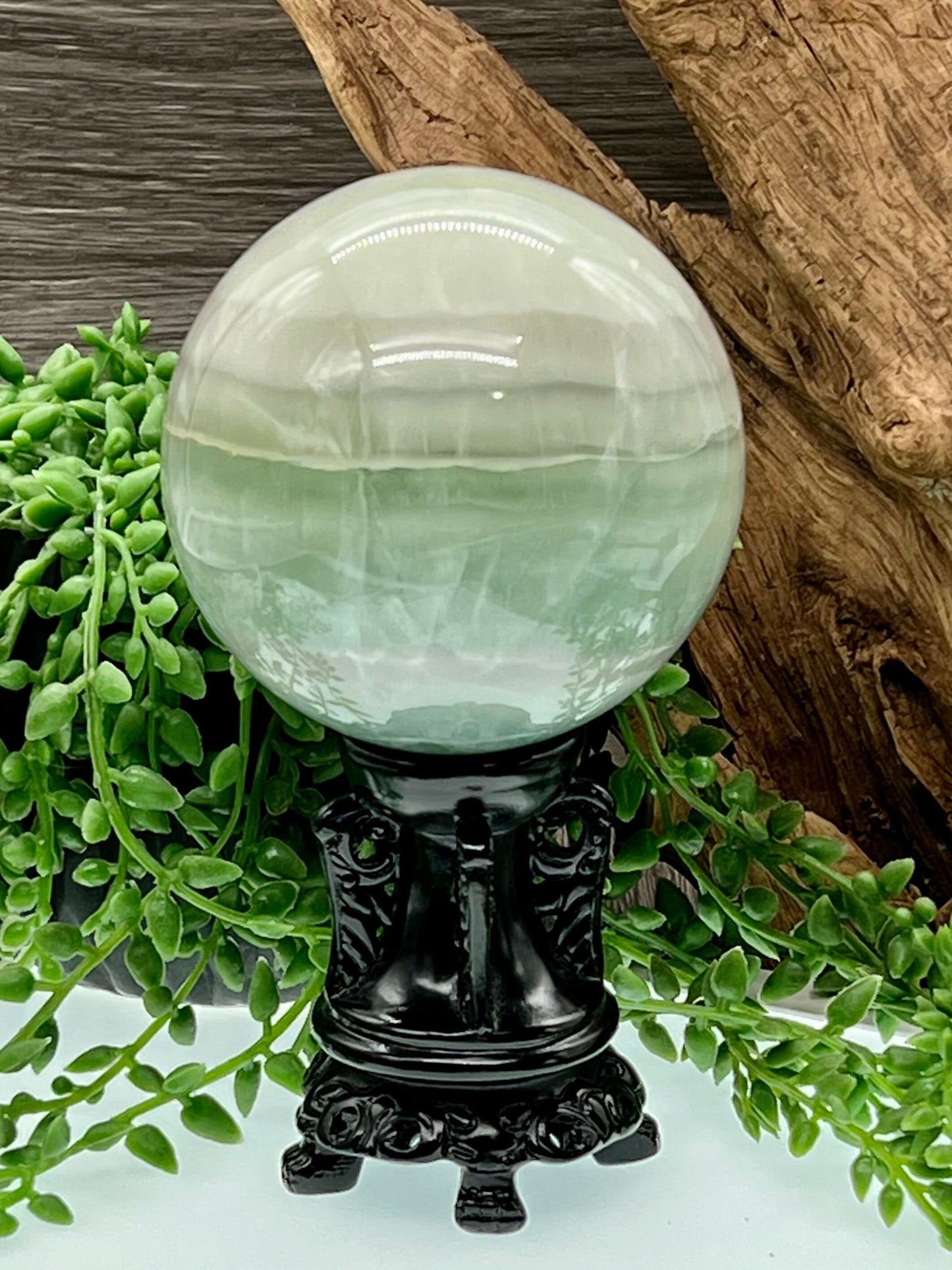 Green Fluorite Sphere