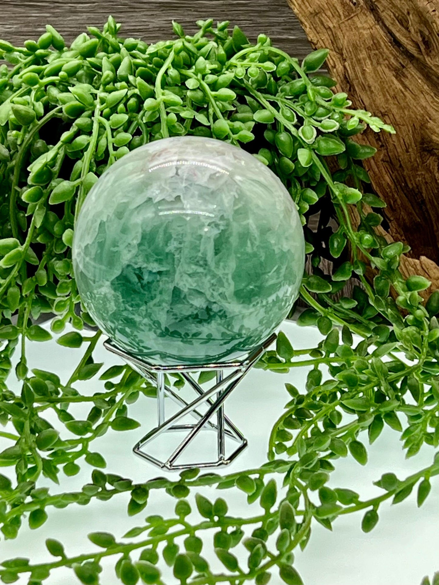 Green Fluorite Sphere