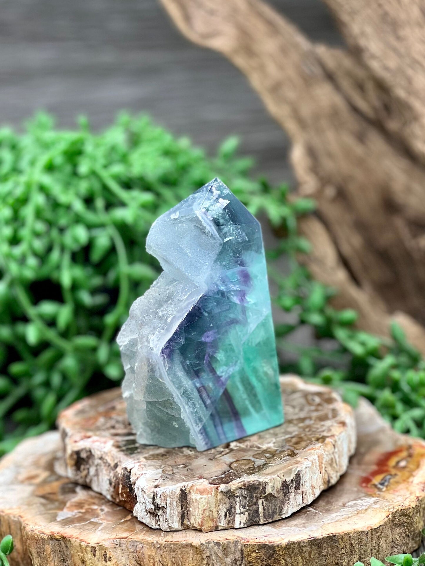 Sugar Rainbow Fluorite Freeform